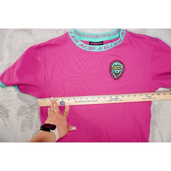 Killer Acid T Shirt Men's Small Cotton Embroidered Ringer Logo EUC - Picture 6 of 8